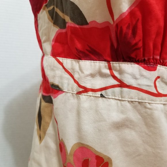 GAP top Small floral pattern wrap front tie side surplice v-neck Y2K VINTAGE - Picture 6 of 13